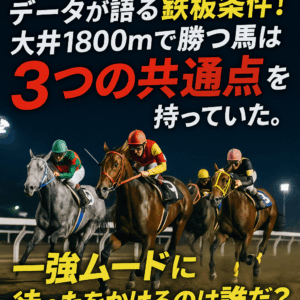 若竹賞競走(3歳) OP 2025 徹底予想！大井ダート1800mを制する3つの勝利への鍵
