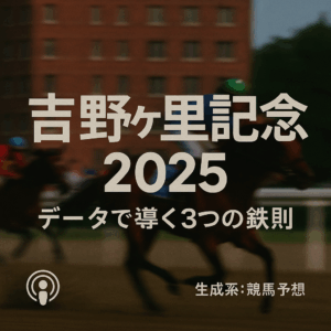 【2025年 吉野ヶ里記念 徹底予想】過去データで導く3つの鉄則！人気馬の信頼度と穴馬の条件をプロが完全解剖