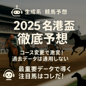 【2025年名港盃・徹底予想】大変革！コース変更が全てを覆す。過去データから導く「新・鉄板法則3選」と注目馬全頭診断