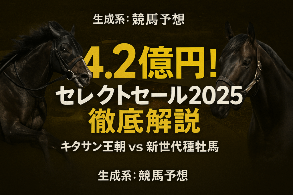 キタサンブラックの台頭：記録的なセレクトセール2025初日を定義した空前の投資と種牡馬勢力図の変化