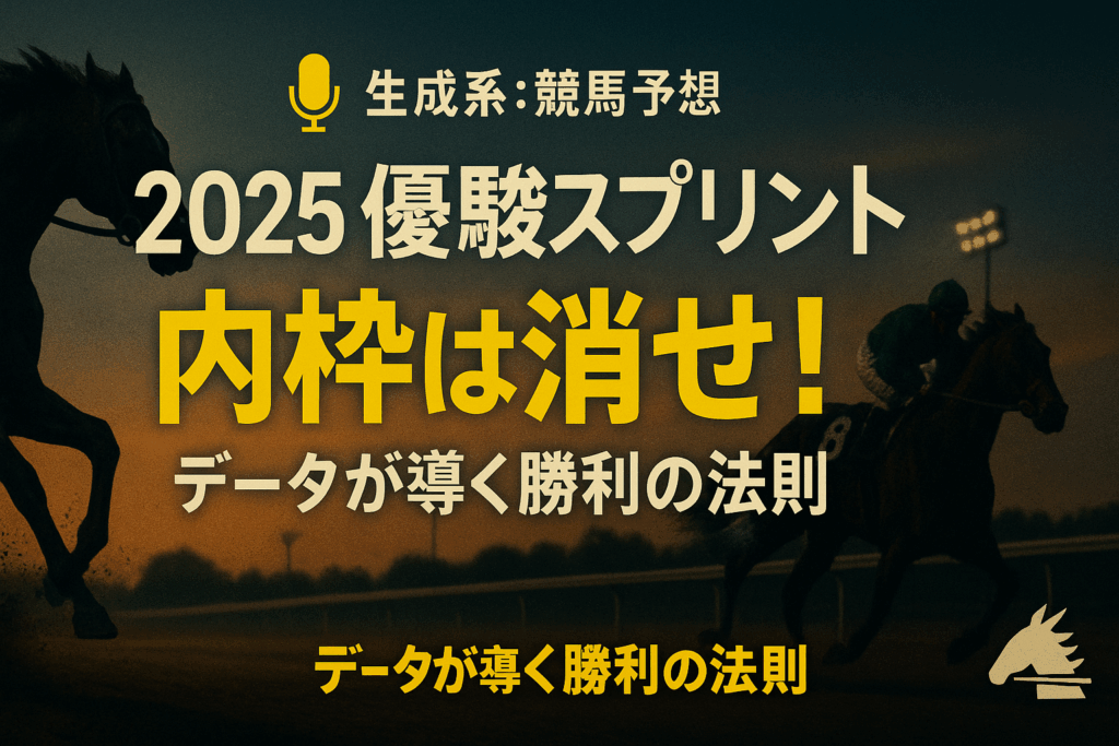 【2025年 優駿スプリント 予想】過去データが暴く！鉄板級の3大攻略ポイントと穴馬の法則