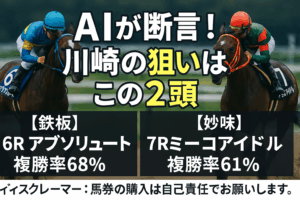 【南関東競馬】お買い得馬予想 – 2025年8月4日 川崎競馬・AI指数分析レポート