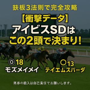 【アイビスサマーダッシュ 2025 予想】過去10年の鉄板データを完全攻略!勝利へ導く3つの「絶対法則」(モズメイメイ/テイエムスパーダ/カルロヴェローチェ)