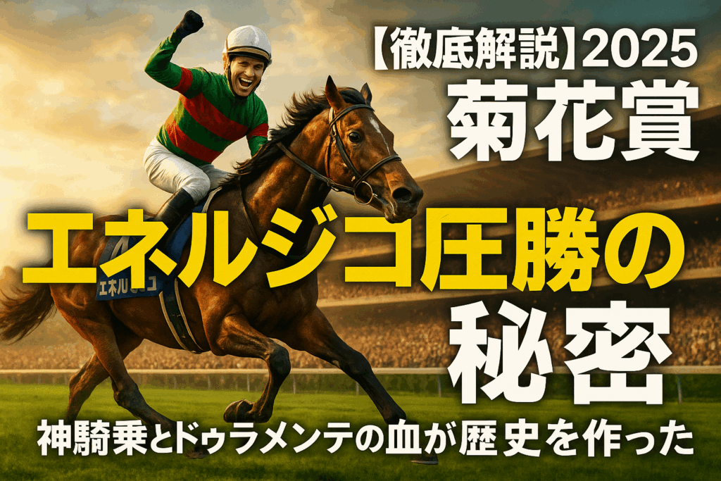 【菊花賞2025レース回想】エネルジコ圧勝!C.ルメール騎手の神騎乗とドゥラメンテ産駒の強さを徹底解説