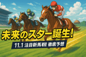 【2025年11月1日新馬戦 予想】サリエンテ、ラジャブルックなど東西デビューの逸材を徹底分析!