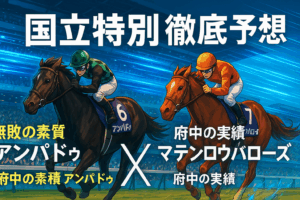【国立特別 2025 予想】鉄板アンパドゥか、末脚怖いマテンロウバローズか?有力3歳馬も徹底分析!
