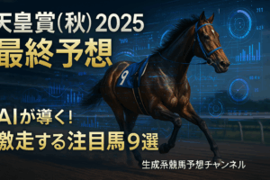 天皇賞(秋)2025 注目馬9選！ブレイディヴェーグか、データが示す妙味ある伏兵か？