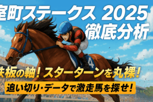 【室町S 2025 予想】絶好調スターターンに死角は?叩き2戦目と去勢効果の「激変馬」をデータで徹底分析